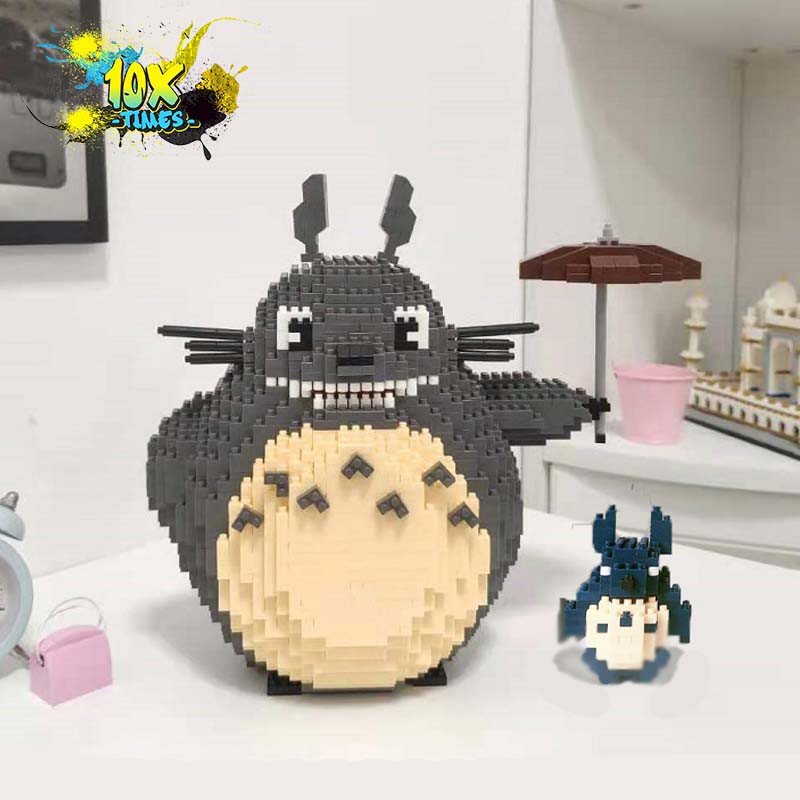 (20cm) Mô hình lắp ráp 3d set totoro lớn và nhỏ dễ thương quà tặng sinh nhật trẻ em, quà tặng bạn trai bạn gái 10xtimes