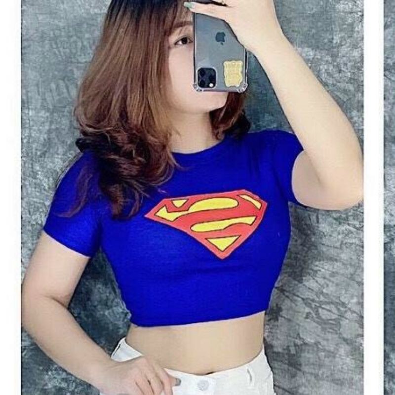 Áo croptop siêu nhân super man💪💪💪