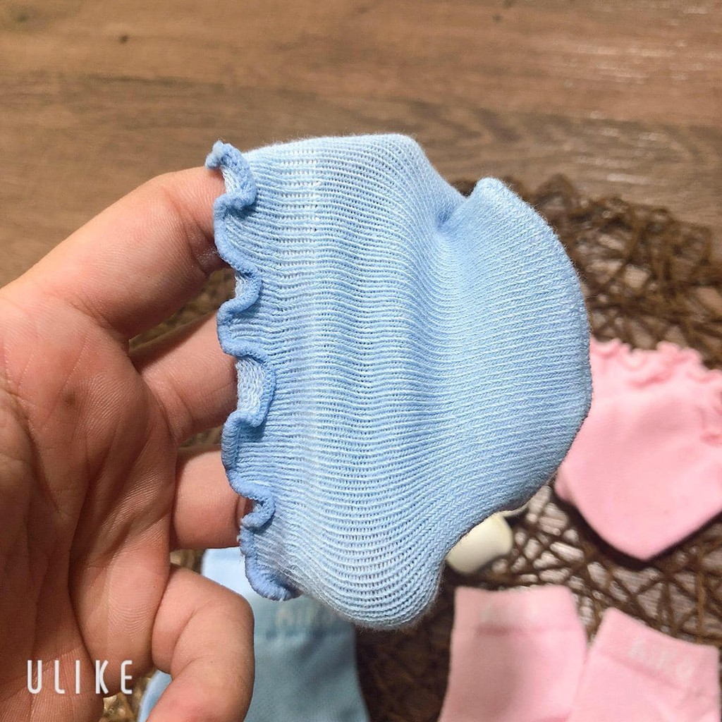 SET Bao Tay Bao Chân Len Lưới Aiko Cho Bé Sơ Sinh Từ 0-3 Tháng Tuổi