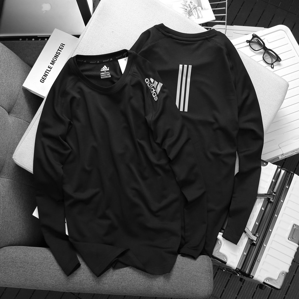 Áo thun thể thao nam tay dài, áo thun tập gym chất vải poly kim cương siêu mịn mát 5070