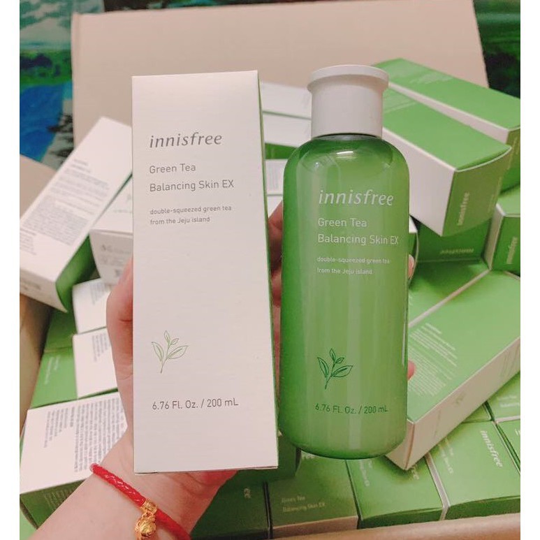 Nước Hoa Hồng Trà Xanh Innisfree Green Tea Balancing Skin EX 200ml Mẫu Mới Hàng Chính Hãng