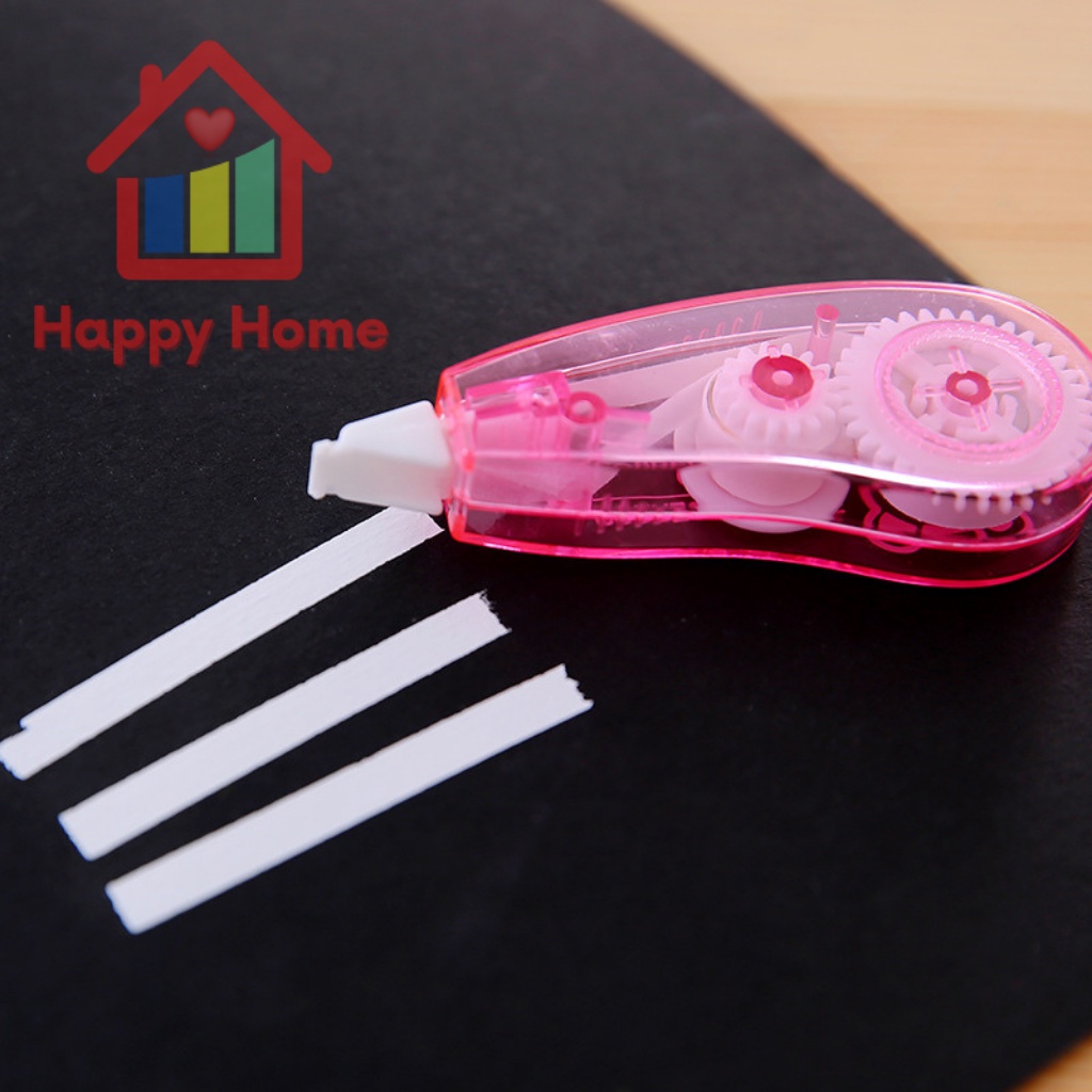 Bút xóa học tập kéo màu trắng dùng cho đồ dùng học tập, văn phòng phẩm Happy Home