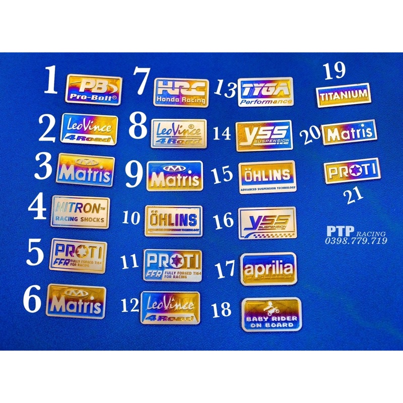 💢 LOGO TEM DÁN CHÂN PHUỘC TITAN CÓ SẴN KEO 3M DÀNH CHO ALL DÒNG XE 💢