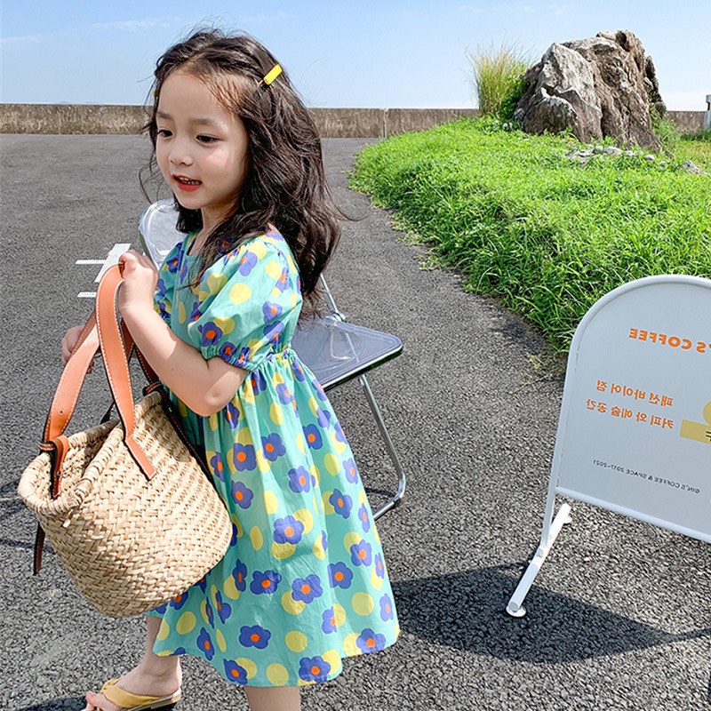 Váy bé gái họa tiết hoa mai xinh dễ thương cho bé từ 1 tuổi tới 10 tuổi (10 - 30kg)