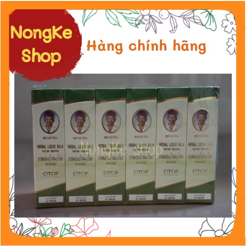 [100% Thái N.D] Lố 12 Chai Dầu Lăn Thảo Dược 22 Vị Herbal Liquid Balm Yatim Brand