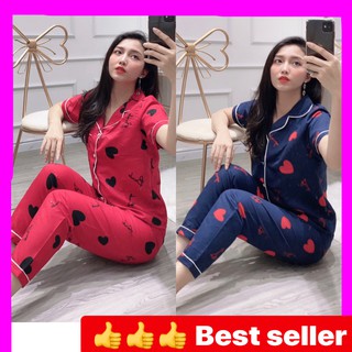ĐỒ BỘ PIJAMA KATE THÁI TAY NGẮN QUẦN DÀI full viền