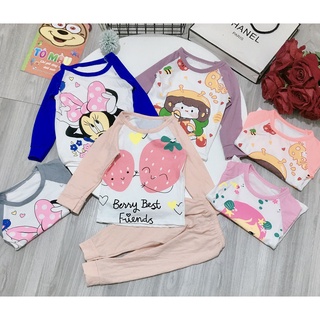 Combo 2 Bộ thun cotton hàng thu đông cho bé gái