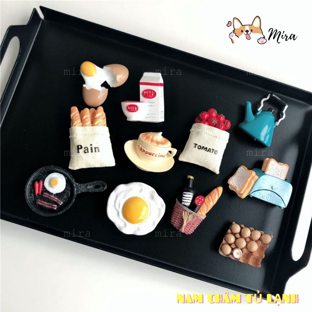 Nam Châm Tủ Lạnh 3D Mô Hình Trứng Gà Trang Trí Bếp Phong Cách Phụ Kiện Bếp Bắc Âu, Quà Lưu Niệm MIRA-3D68015