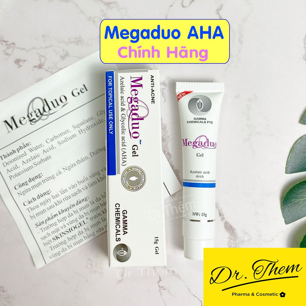 MEGADUO Gel 15g - Bản AHA và Plus Retinal 1.0 - Gam Ma - Giảm Mụn Thâm, Trứng Cá, Dưỡng Da - New