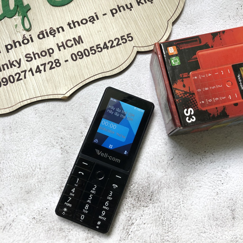 ĐIỆN THOẠI WELL-COM S3 2 SIM FULLBOX