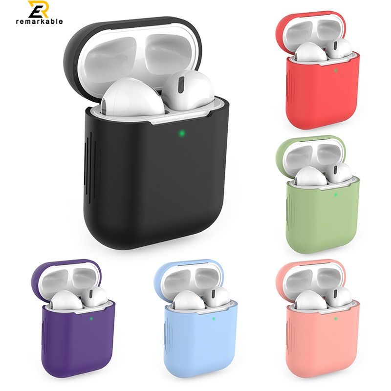 Chống-Mùa Thu Silicone Trường Hợp Đối Với Apple AirPods 1/2 Bluetooth Bảo Vệ Không Dây Tai Nghe Bìa Cho AirPods 1 2 Bìa Phụ Kiện new 【New】