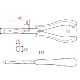 Kìm mũi nhọn 6-inch Tsunoda TM-04