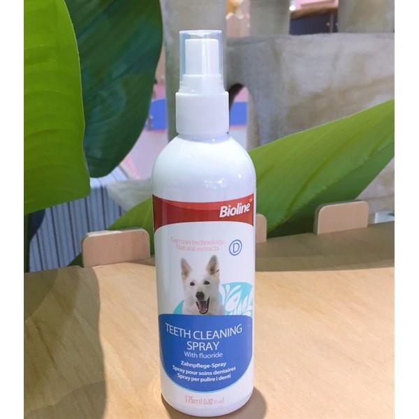 Xịt thơm miệng Bioline ngừa sâu răng viêm nứu cho chó 175ml