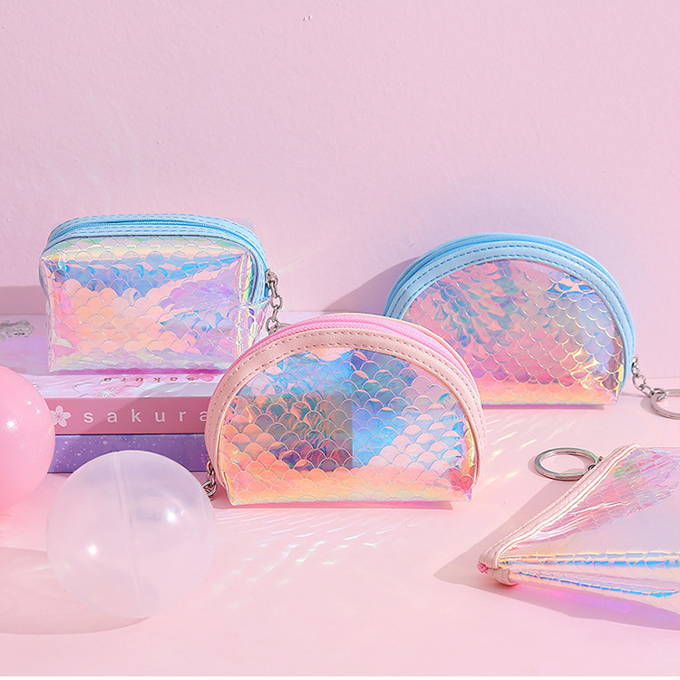 Hộp Óc Chó Hàng Có Sẵn Giao Hàng Nhanh Tik Tok Túi Đựng Mỹ Phẩm Tiền Xu Mini Hình Bán Nguyệt Trái Tim Cô Gái Crow Nhiều Màu Sắc