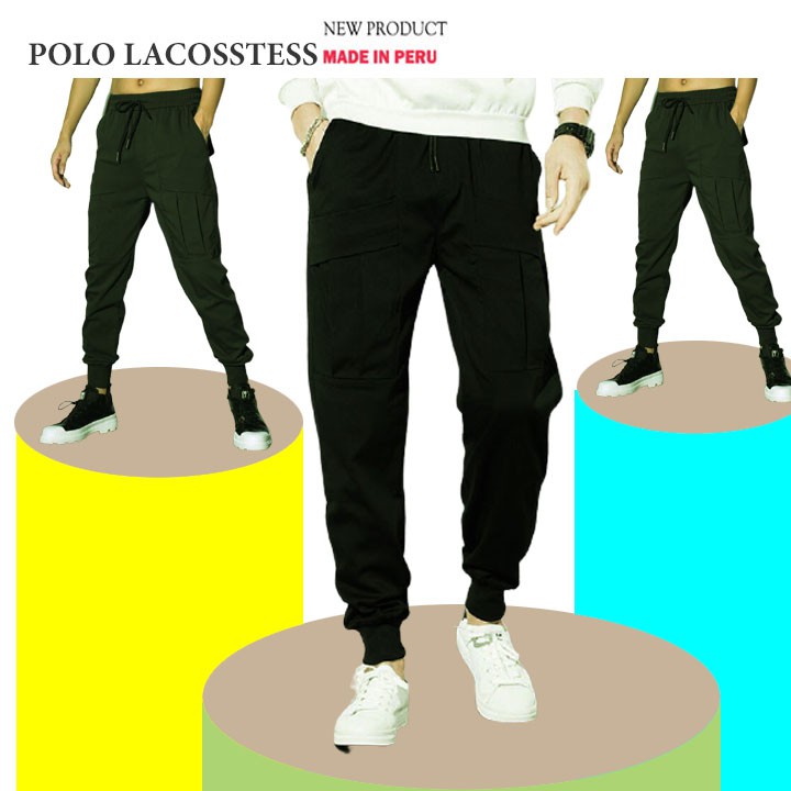 Quần thể thao Jogger boss đen chất liệu kaki co giãn phong cách dạo phố