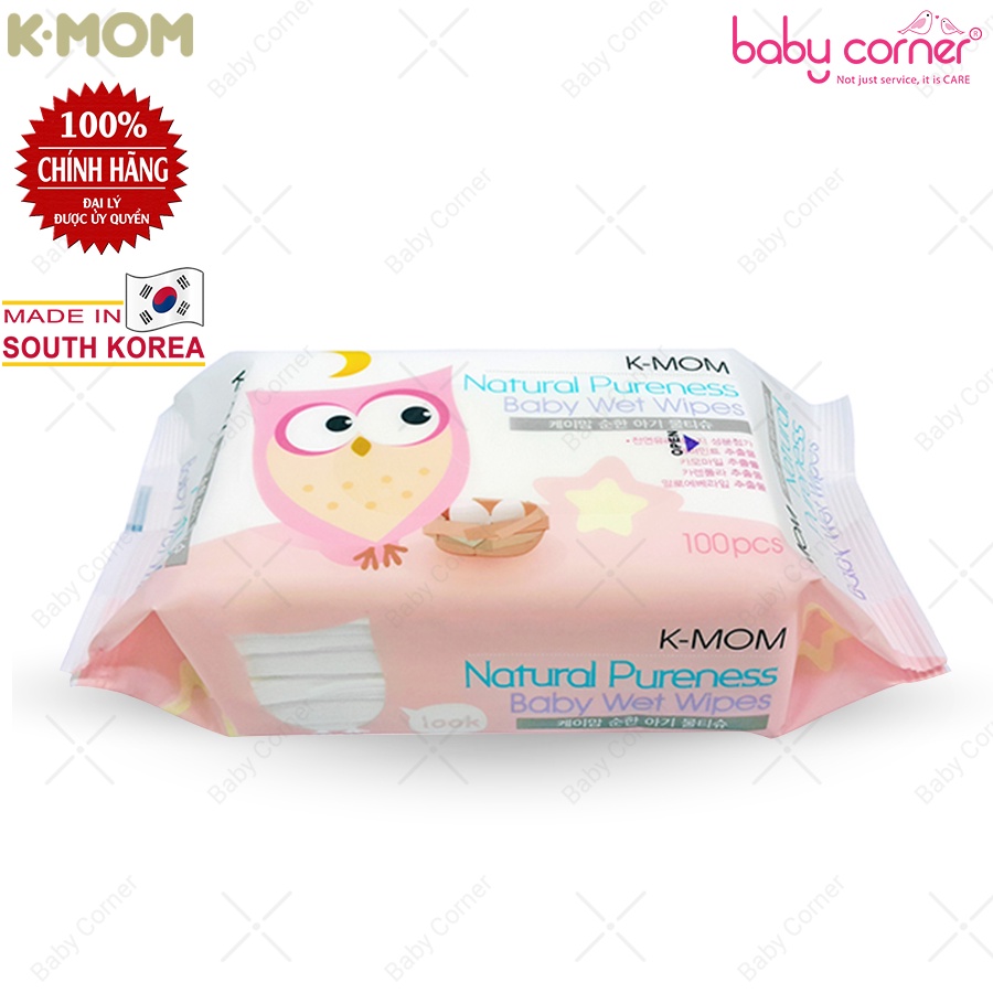 Khăn Ướt Cao Cấp K-Mom Hàn Quốc 30 Tờ/ 100 Tờ Cho Bé