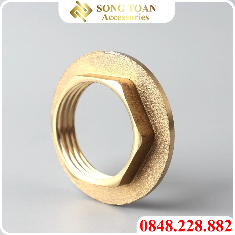 Tán Vặn & Ecu & Đai Siết Có Ren Trong 13 17 21 27 34  - Bằng Đồng Thau Cố Định Khớp Nối Ren Ngoài Vào Thành Vách Ngăn