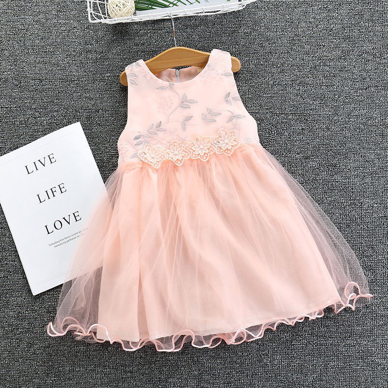 Váy sát nách đính hoa  cho bé gái N00253