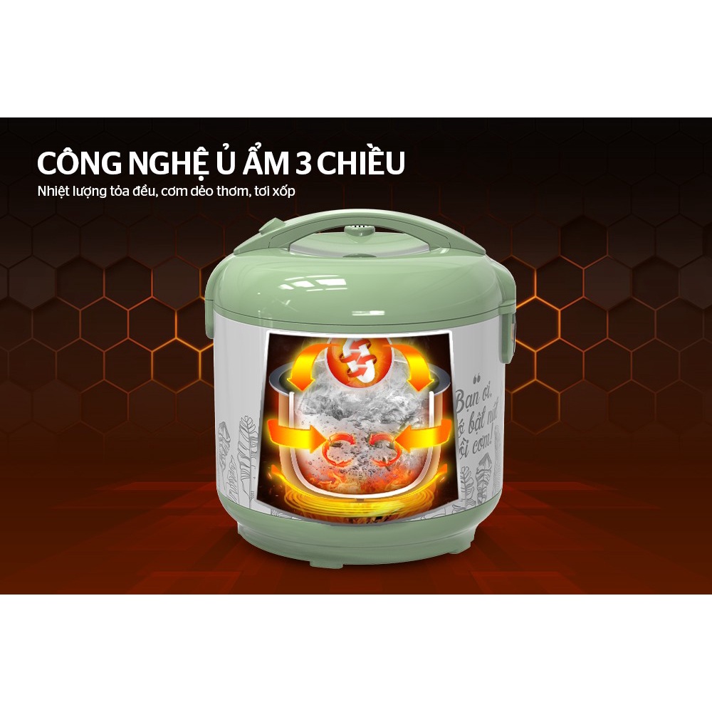 Nồi cơm điện 1.8L SUNHOUSE SHD8621 - Bảo hành chính hãng 12 tháng