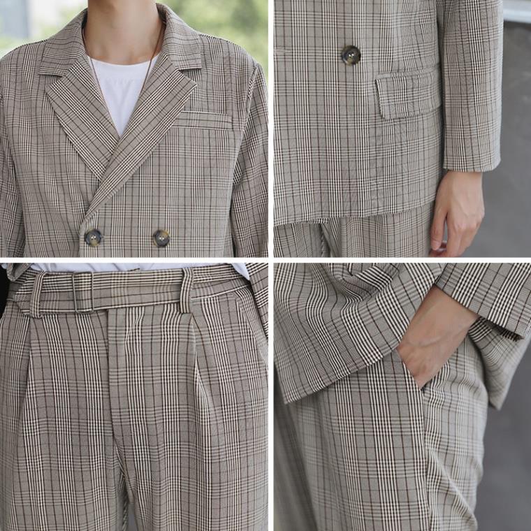 Áo Blazer nam + quần hàng cao cấp  phong cách Korean kẻ sọc 2 màu