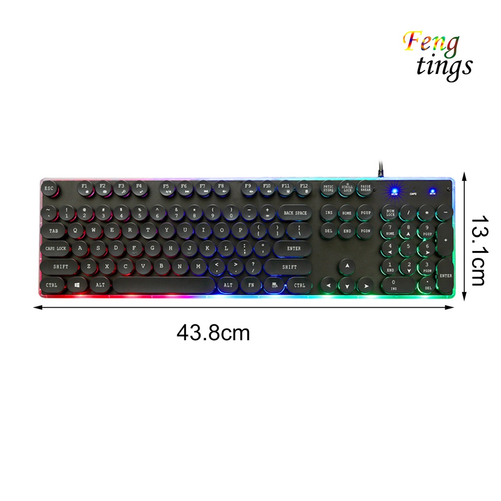 Bàn Phím Chơi Game G102 104 Phím Có Đèn Nền Dạ Quang Chống Thấm Nước Kết Nối Usb 2.0