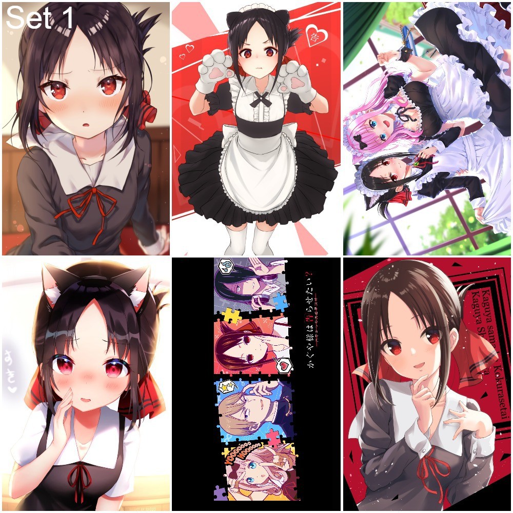 Bộ 6 Poster anime Kaguya-sama: Love Is War - Cuộc chiến tỏ tình của những thiên tài   - A3,A4,A5