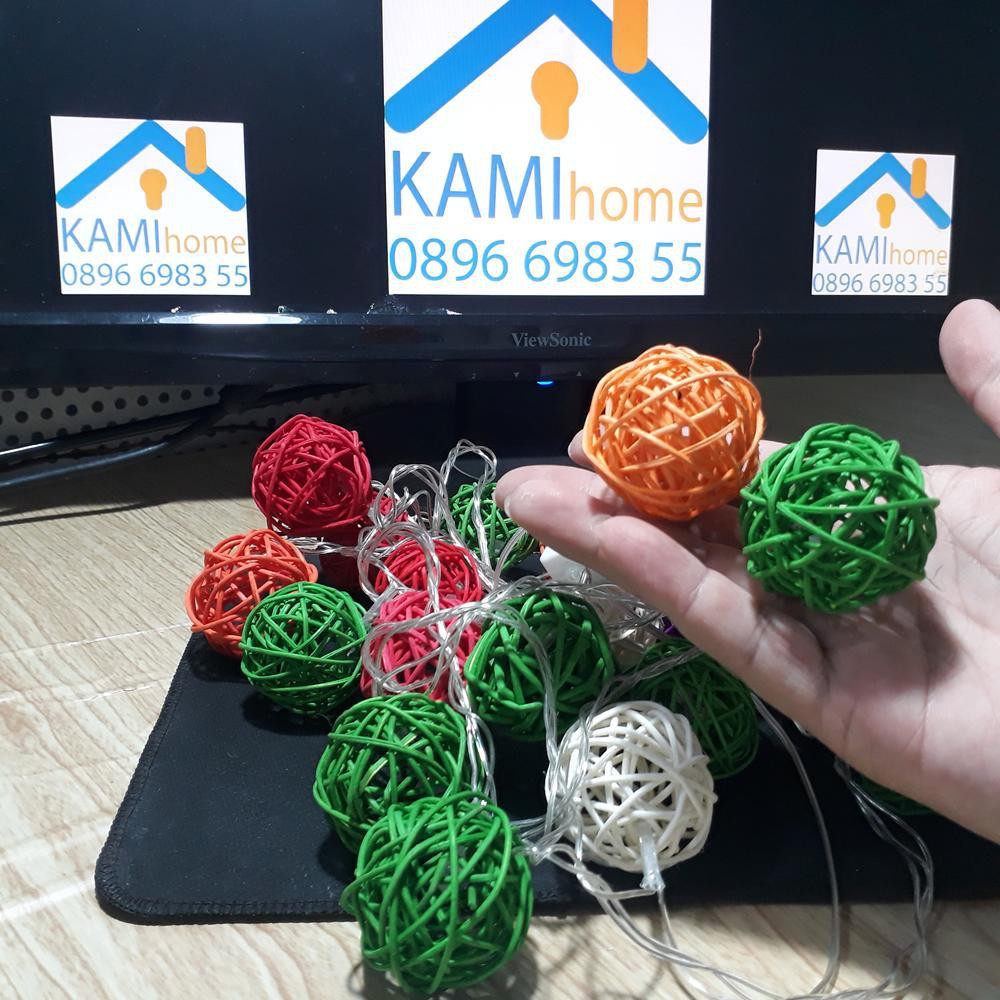 Dây đèn led trang trí phòng ngủ và ngoài trời cho Giáng sinh Tết loại Cầu mây nháy dài 4m - 18 bóng mã 26006