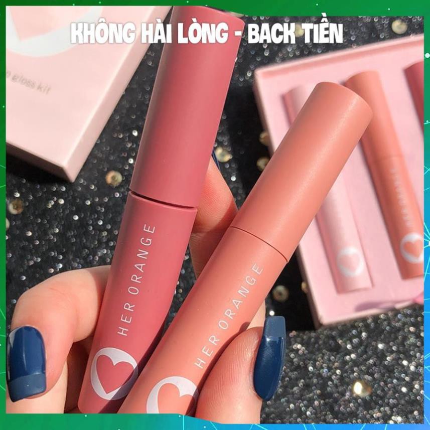 Full Set 3 Cây Son Herorange TẾT Vỏ Hồng Phấn 3Cx - Slim Lip Gloss Kit của KING DC hot trend