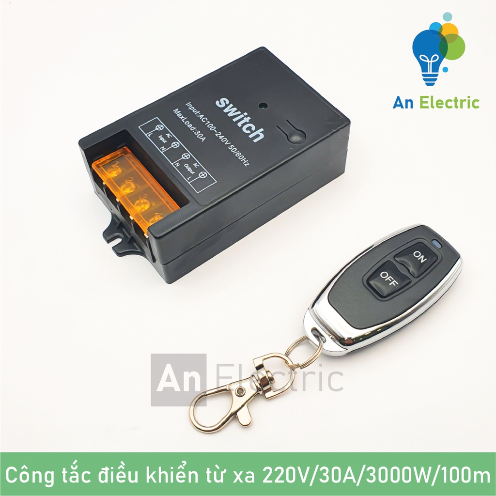 Bộ công tắc điều khiển bơm từ xa công suất cao 220V/30A/3000W khoảng cách 100m
