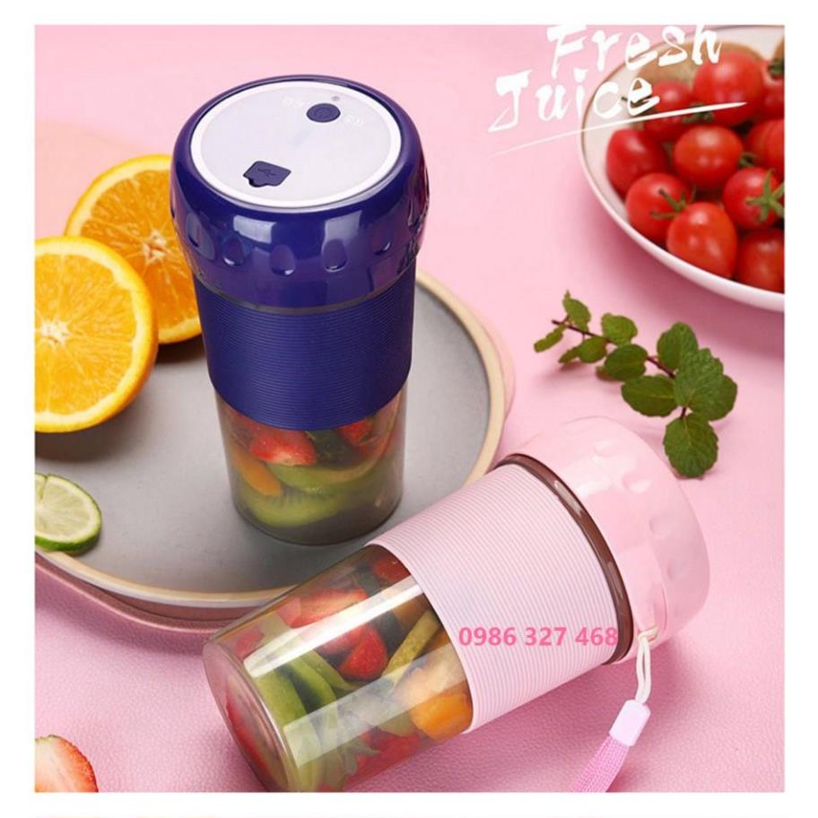 [ Loại 1] Máy Xay Sinh Tố Cầm Tay Hàng Nhập Pin Sạc Tích Điện 300ML, Máy xay mini cầm tay xay hoa quả Portable Juicer