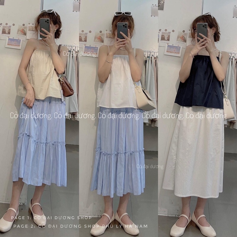 áo dây trơn bo chun 1147