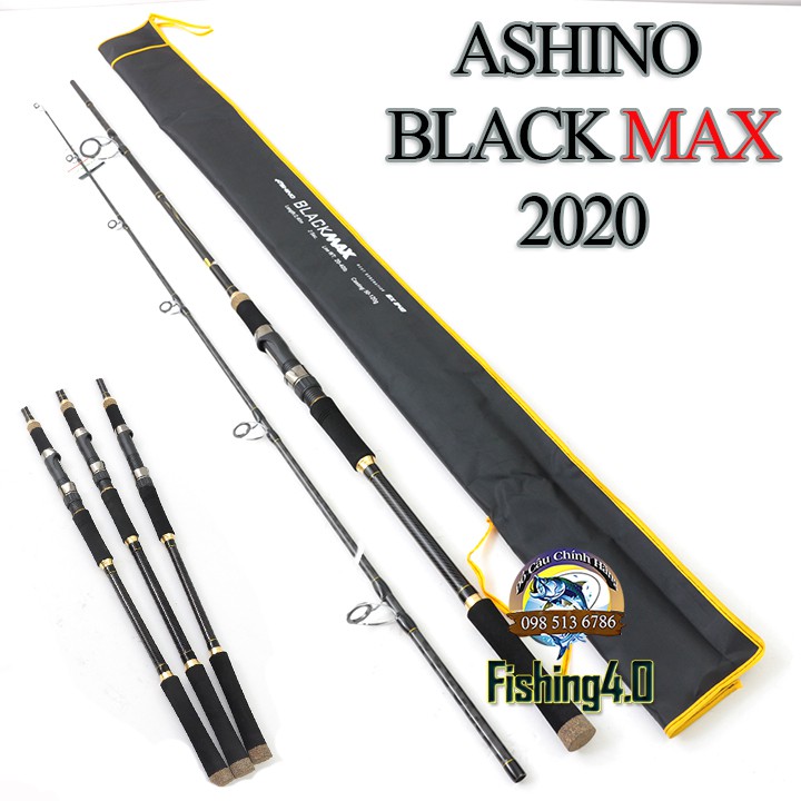 CẦN CÂU ASHINO BLACK MAX - MẪU MỚI 2020 - CẤN 2 KHÚC KHỎE MẠNH - CARBON 2 DA