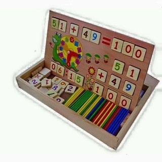 Bảng ghép từ toán học/  bé học toán / dụng cụ toán học/ bảng tính thông minh/ bảng gỗ 2 mặt cho bé/ bảng gỗ học toán