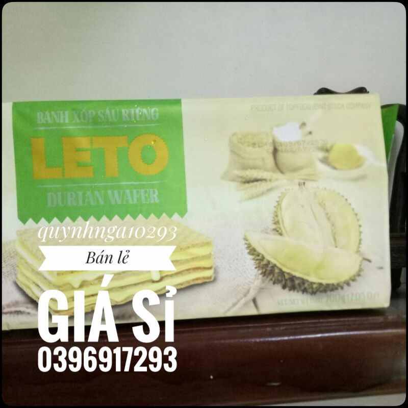 Bánh xốp sầu riêng Leto 200g