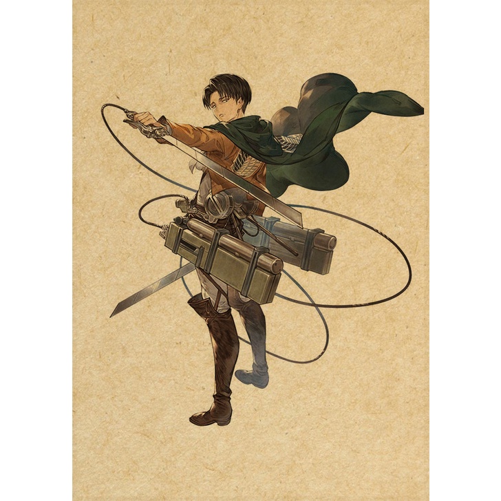 Tranh Treo Tường Hoạt Hình Attack On Titan Levi Ackerman MS: 315