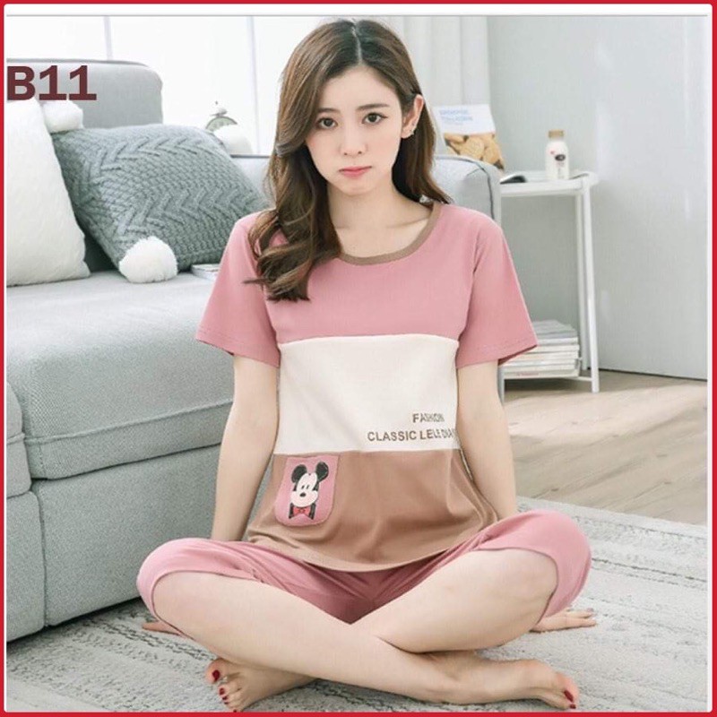 [ SALE SỐC] Bộ đồ lửng mặc nhà MÃ B11 , thun Cotton cực mát, đủ Size - Quần áo mùa hè