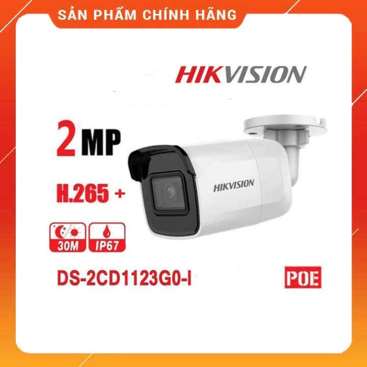 Camera Hikvision IP hồng ngoại 2MP DS-2CD2021G1-I, độ phân giải Full HD cho hình ảnh sắc nét, camera giám sát chính hãng