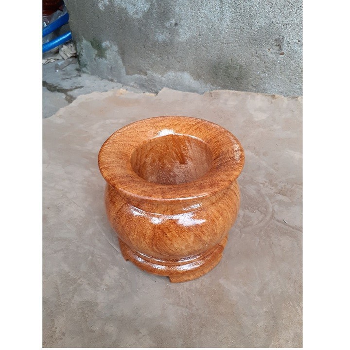 Bát nhang gỗ gõ đỏ  11cm