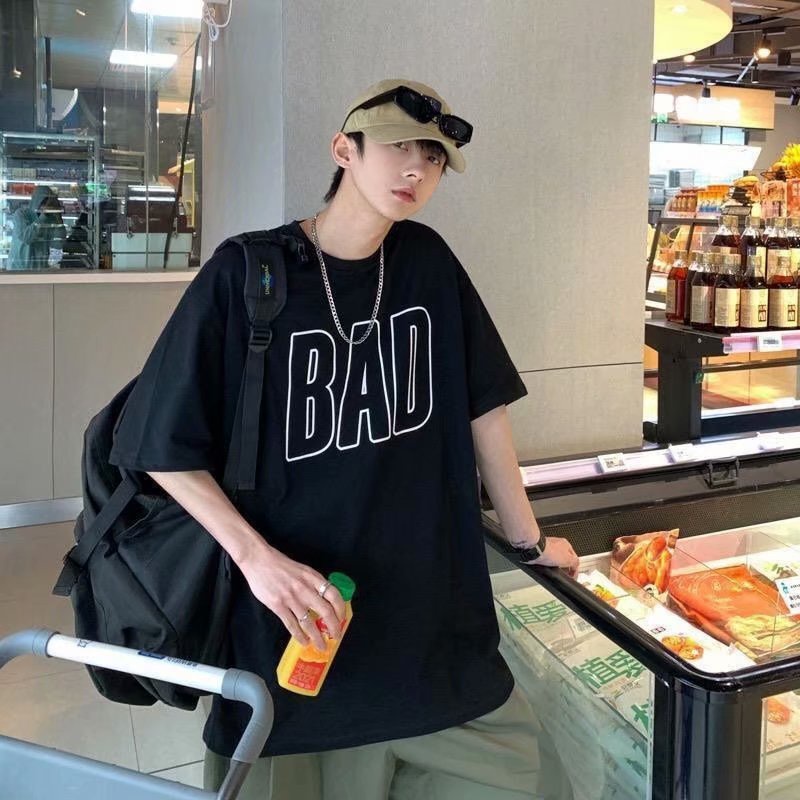 Áo Thun Tay Ngắn Dáng Rộng Phong Cách Hip Hop Thời Trang Mùa Hè Mới Cho Nam 2021