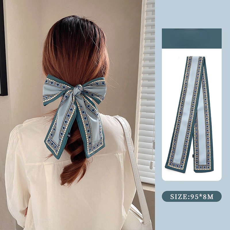 Dây Cột Tóc Lụa Phong Cách Retro Hàn Quốc Mới