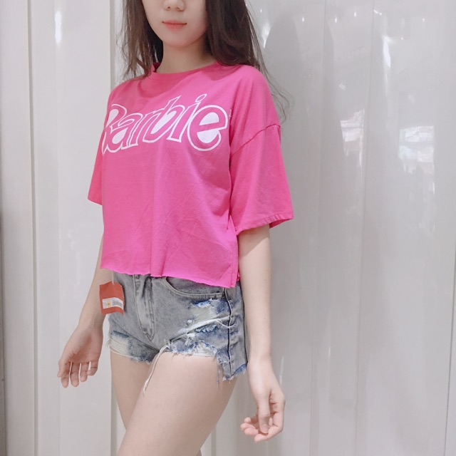 Crop Barbie Pink