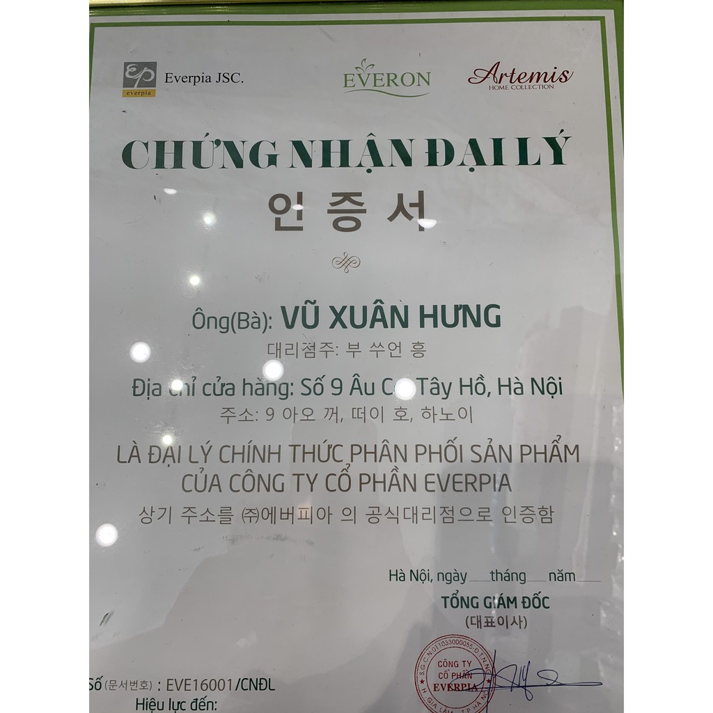 Ruột chăn EVERON 5S kích thước 200cm x 220cm (SIÊU NHẸ)