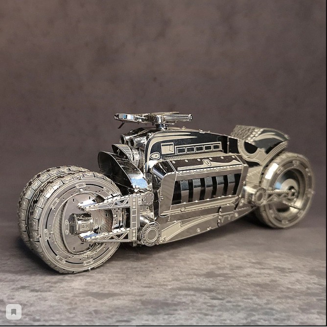 Mô hình 3D kim loại lắp ráp mô tô Dodge Tomahawk [ Chưa Lắp ]