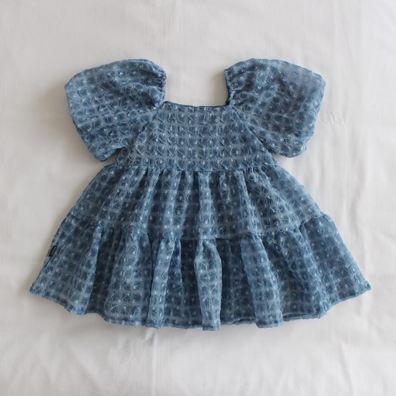 Đầm Công Chúa Vải Chiffon Tay Phồng Dễ Thương Thời Trang Mùa Hè Mới Cho Bé Gái