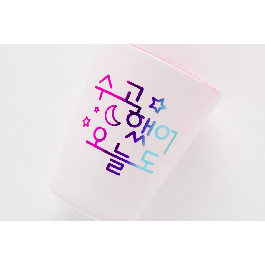 Ly Rượu Soju ARTBOX Hàn Quốc Màu Neon In Hoa Tiết Chữ