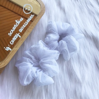 SCRUNCHIES trắng lấp lánh