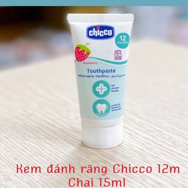 Kem đánh răng Chicco hương Dâu 15ml