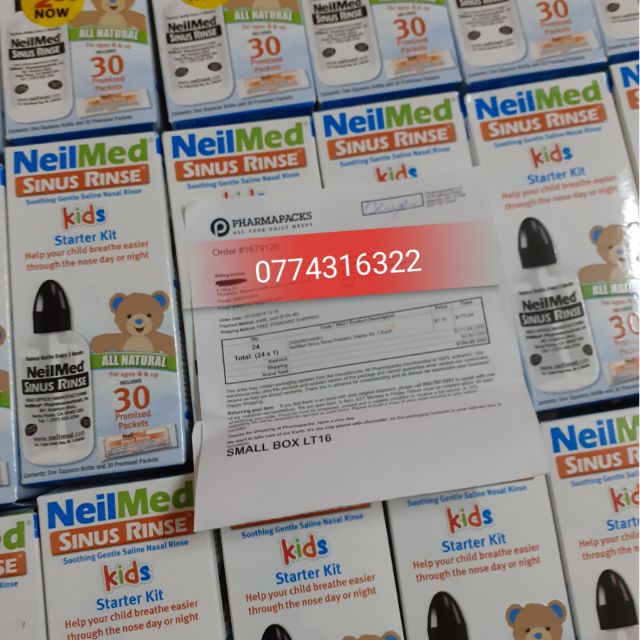 Combo bộ neilmed kid và 1 bình xịt neilmed