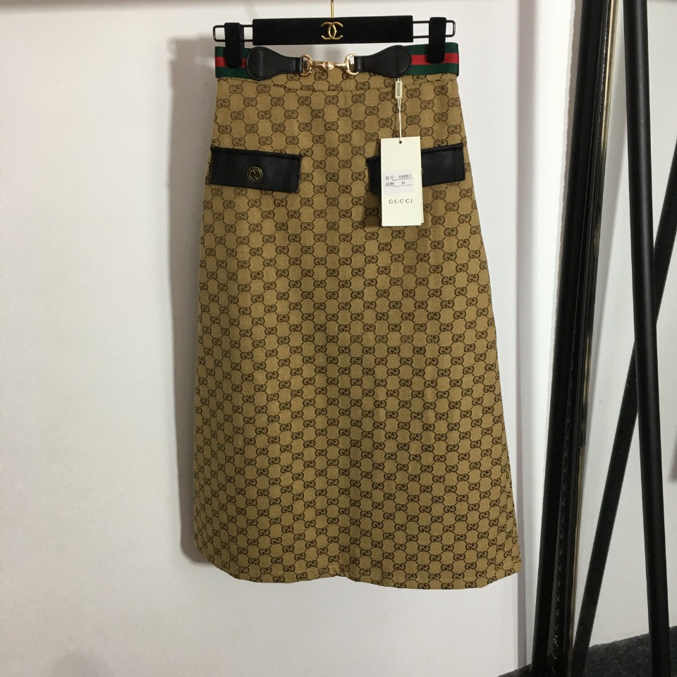 Chân váy nữ thời trang cao cấp Gucci GG GC phong cách cổ điển