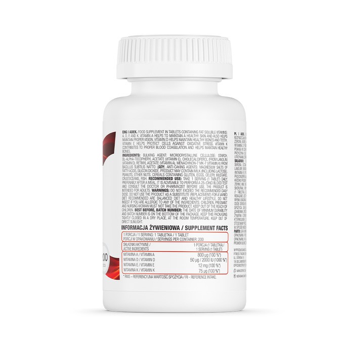 Viên Bổ Sung VITAMIN ADEK OSTROVIT 200 viên
